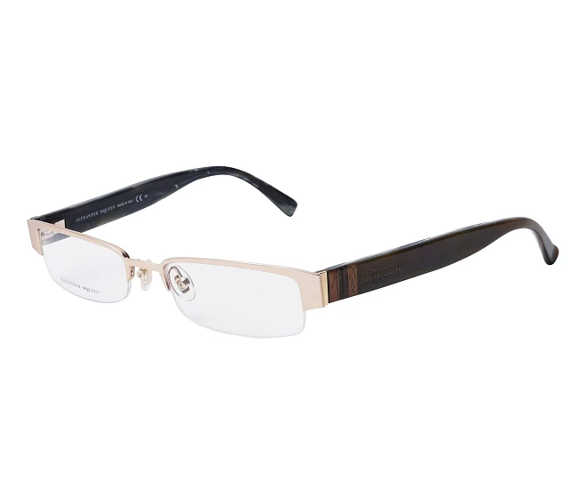 Gafas de vista Alexander McQueen AMQ-4159 R2E 51 17 Oro nuezKhaki