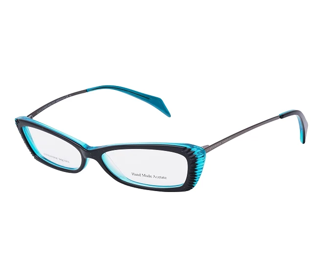 Gafas de vista Alexander McQueen AMQ-4163 R2K 52 14 NegraTurquoise