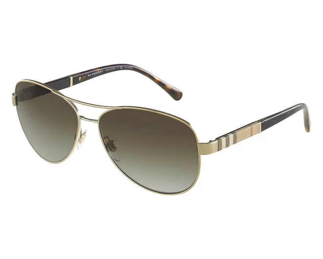 Gafas de sol Burberry BE-3080 1145/T5 59 14 OroBeige