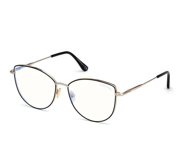 Gafas de vista Tom Ford FT-5667-B-V 005 55 15 NegraPlata avio
