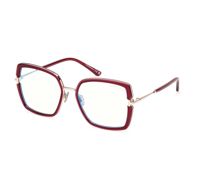 Gafas de vista Tom Ford FT5985-BV 075 55 18 BordeauxOro