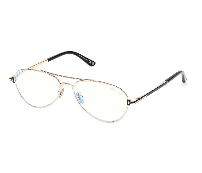 Gafas de vista Tom Ford FT6128-B 028 56 16 Rosa Oro