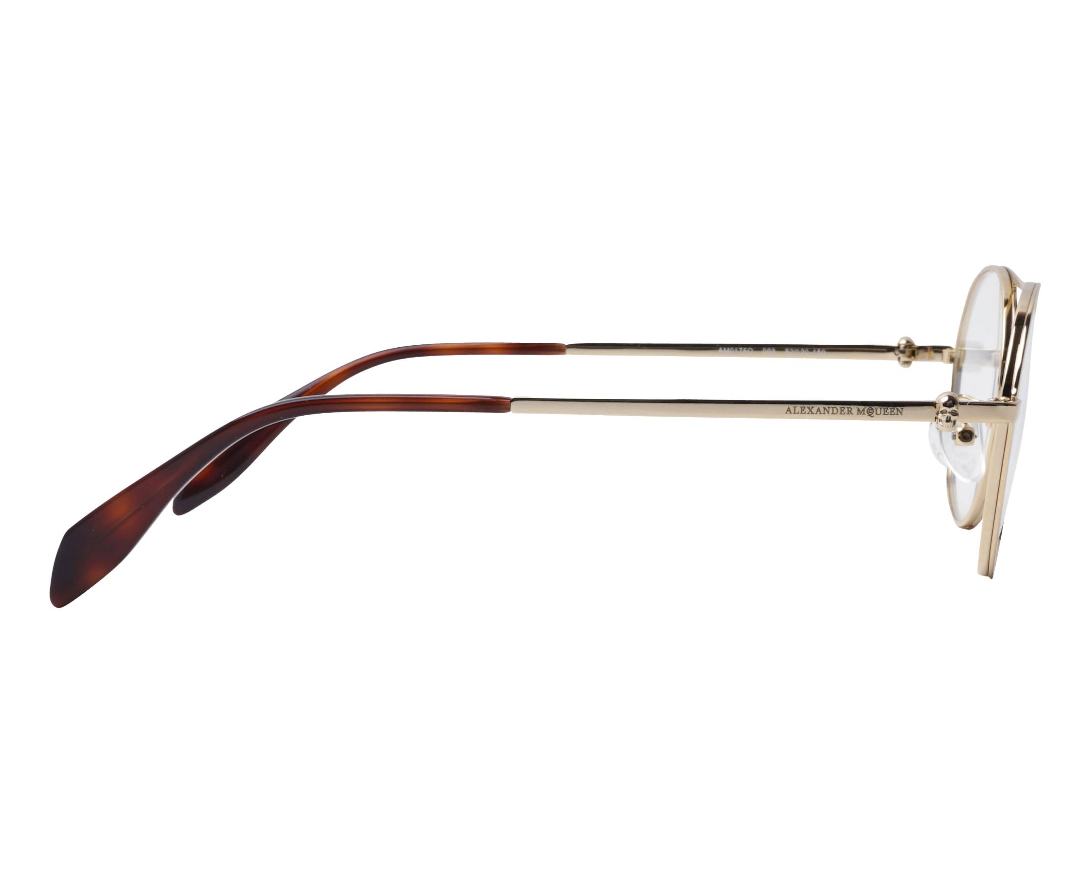 Alexander McQueen AM-0175-O 003 52-20 Gold  vista lateral