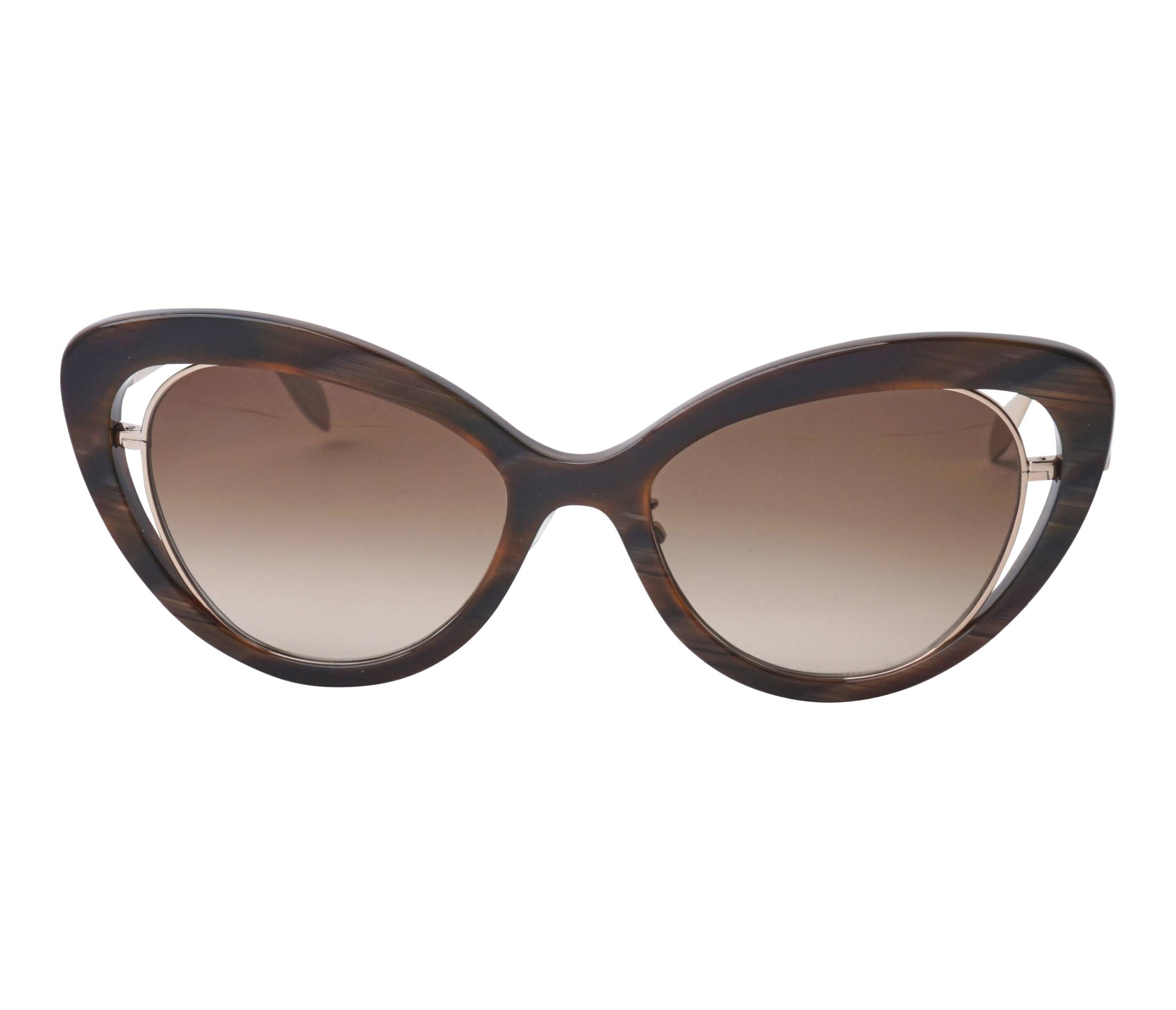 Alexander McQueen AM-0223-S 003 53-19 Marrón  Oro vista de frente