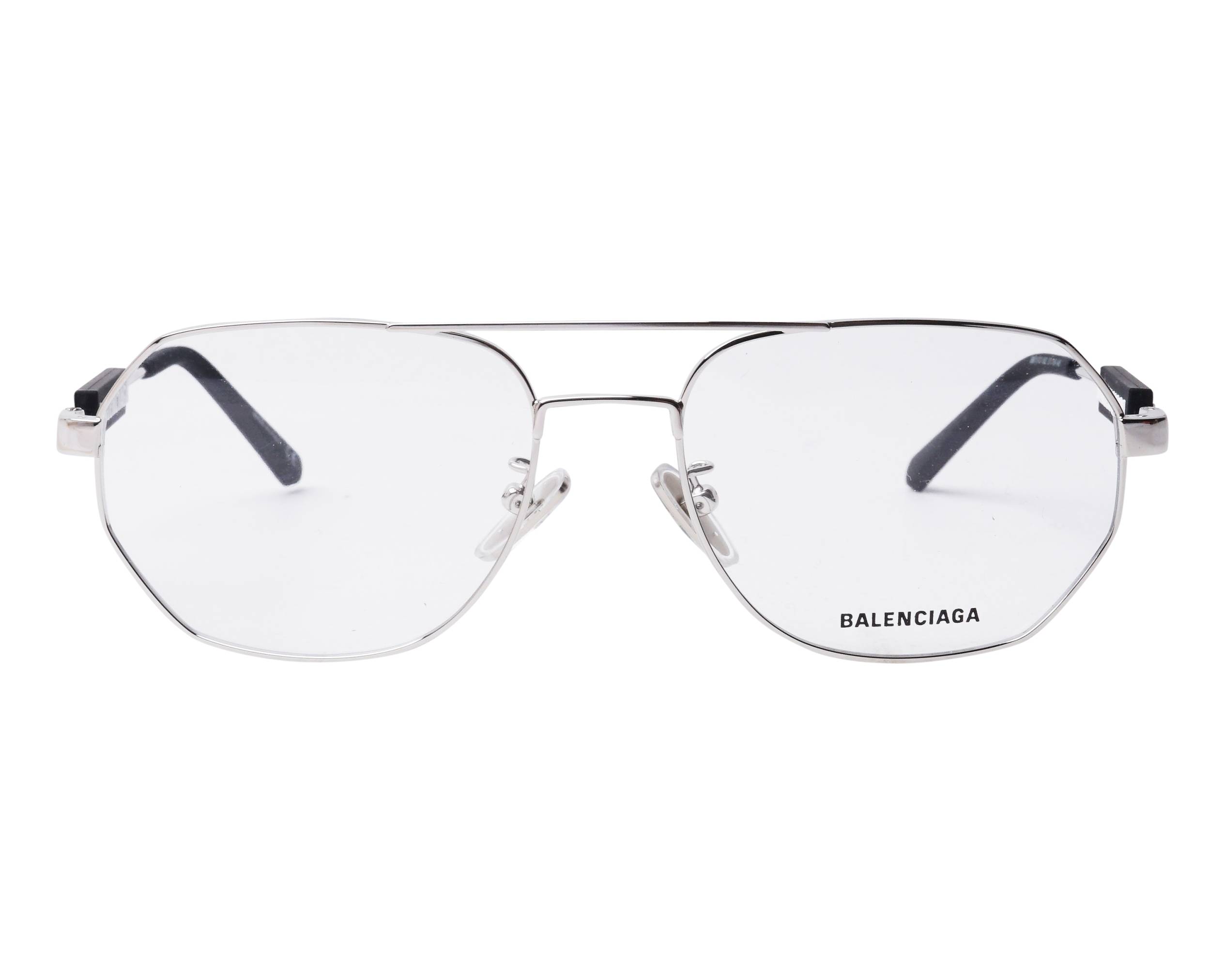 Balenciaga BB0117O 002 57-18 Plata  vista de frente