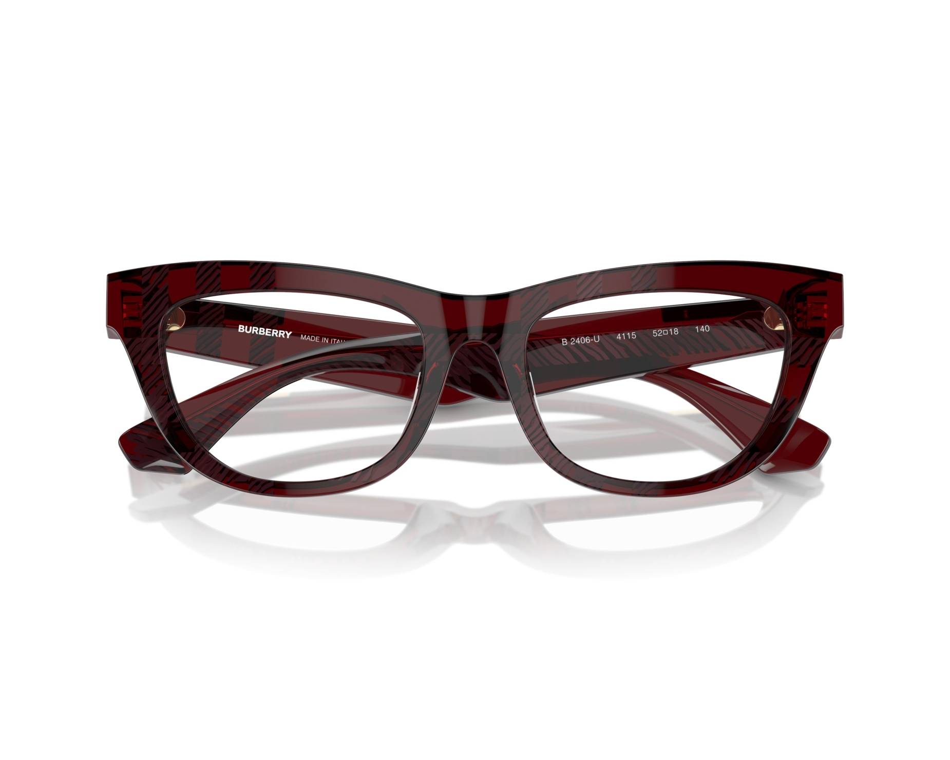 Burberry BE2406U 4115 52-18 Red  Vista de 360 grados 5