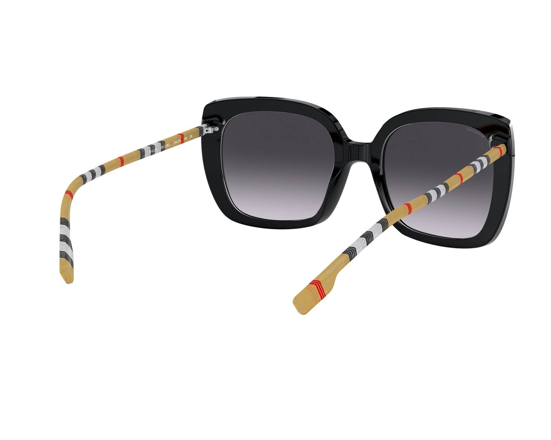 Burberry BE-4323 38538G 54-20 Negra Check Vista de 360 grados 8