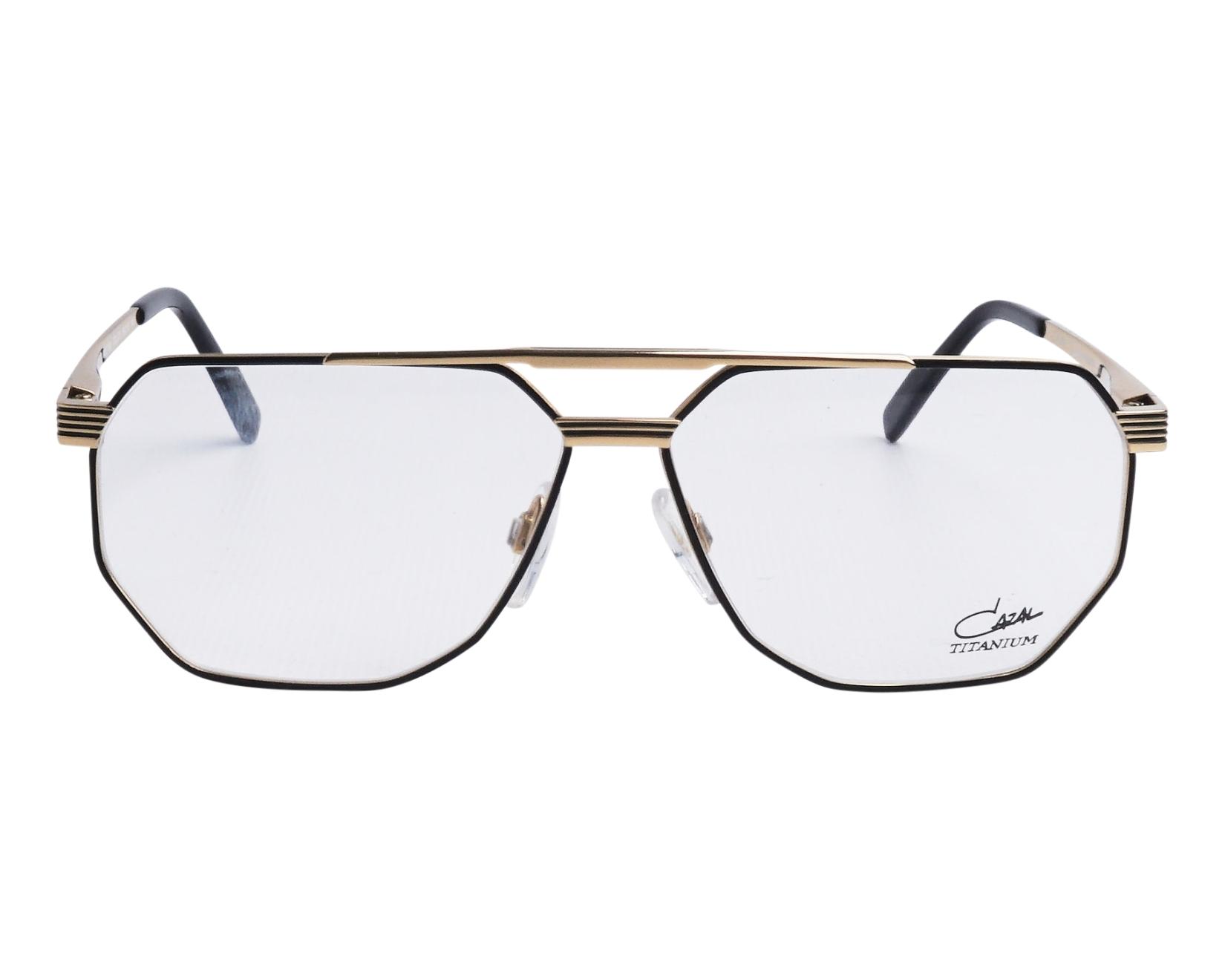 Cazal 7108 001 59-12 Negra Oro vista de frente