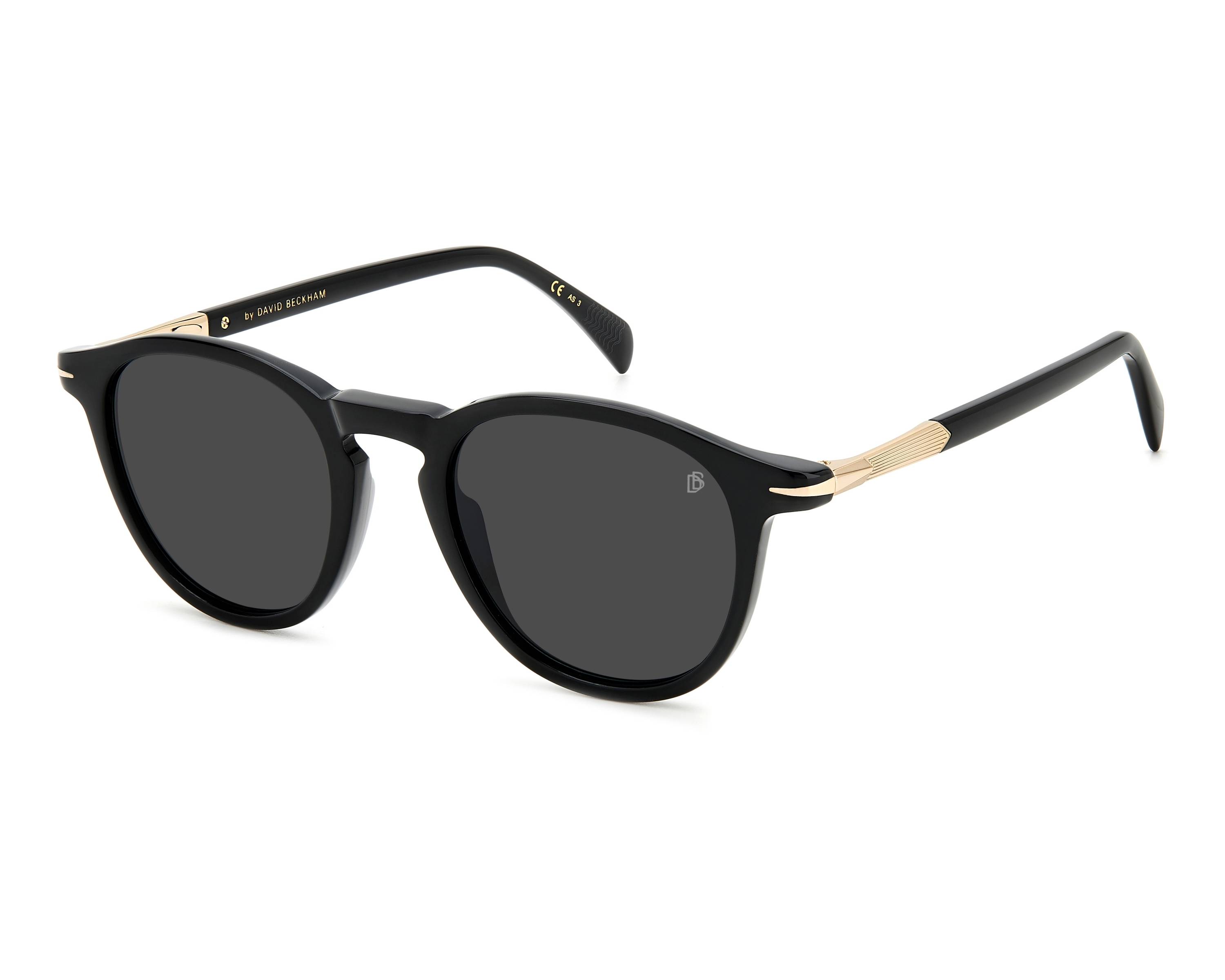 David Beckham DB-1114-S 2M2/IR 49-21 schwarz gold vista de perfil