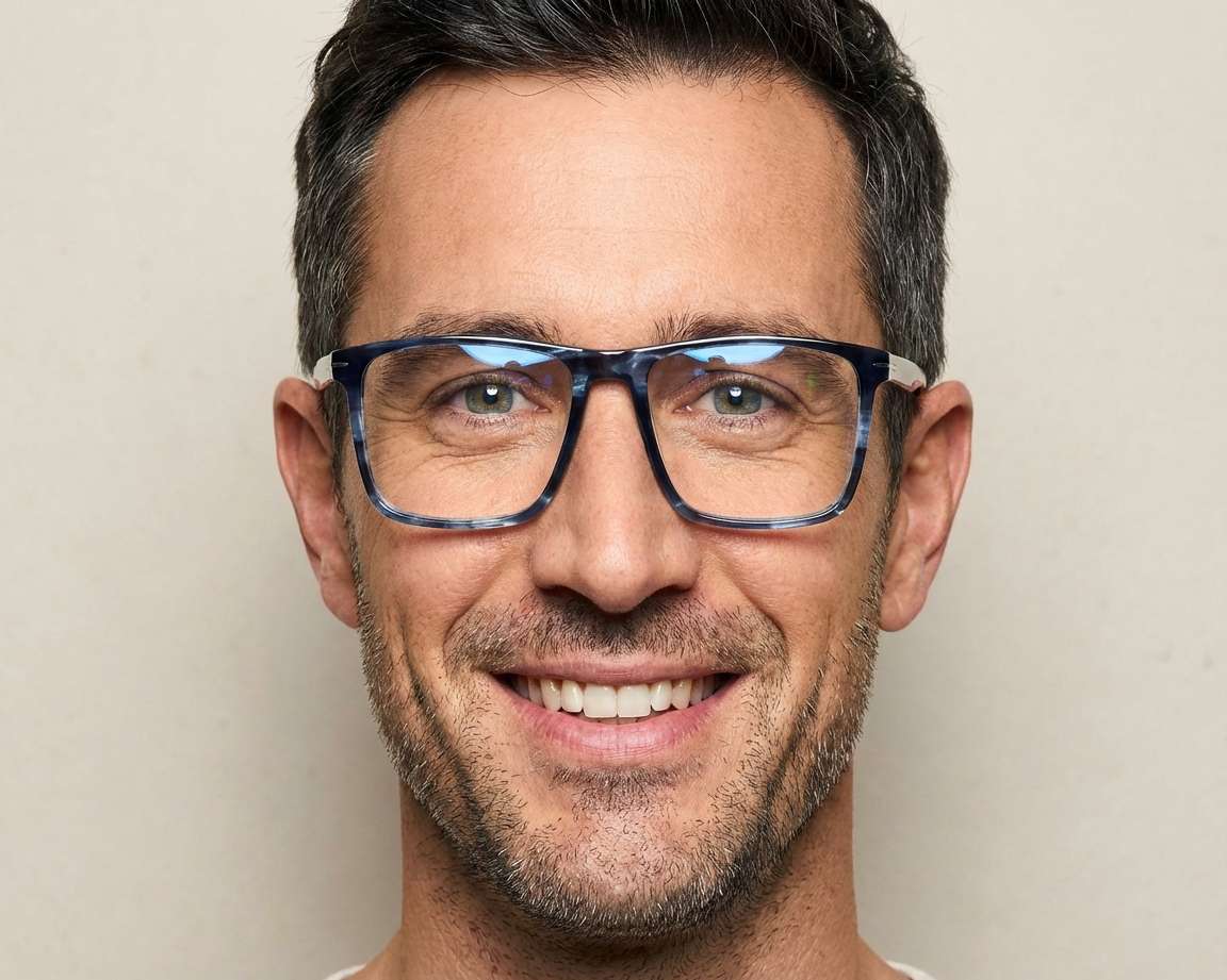 David Beckham DB-1124 AVS 55-17 Blue  Vista de 360 grados 6