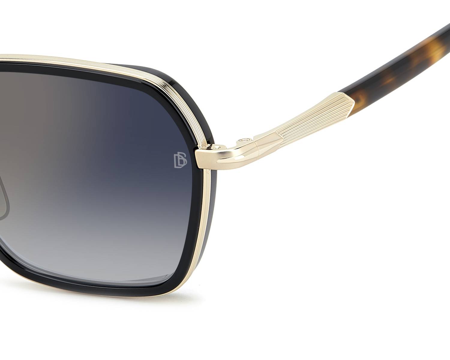David Beckham DB-1194-G-S RHL/1V 53-21 Oro Negro Vista de 360 grados 5