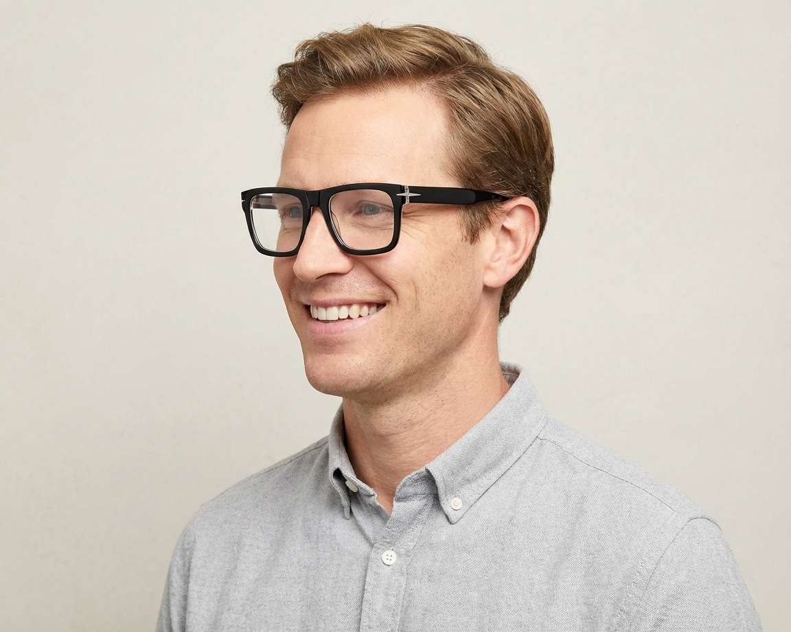 David Beckham DB-7020-FLAT 7C5 51-21 Black Crystal Vista de 360 grados 6