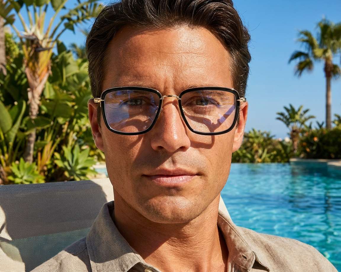 David Beckham DB-7072-F RHL 54-18 Oro Negro Vista de 360 grados 6