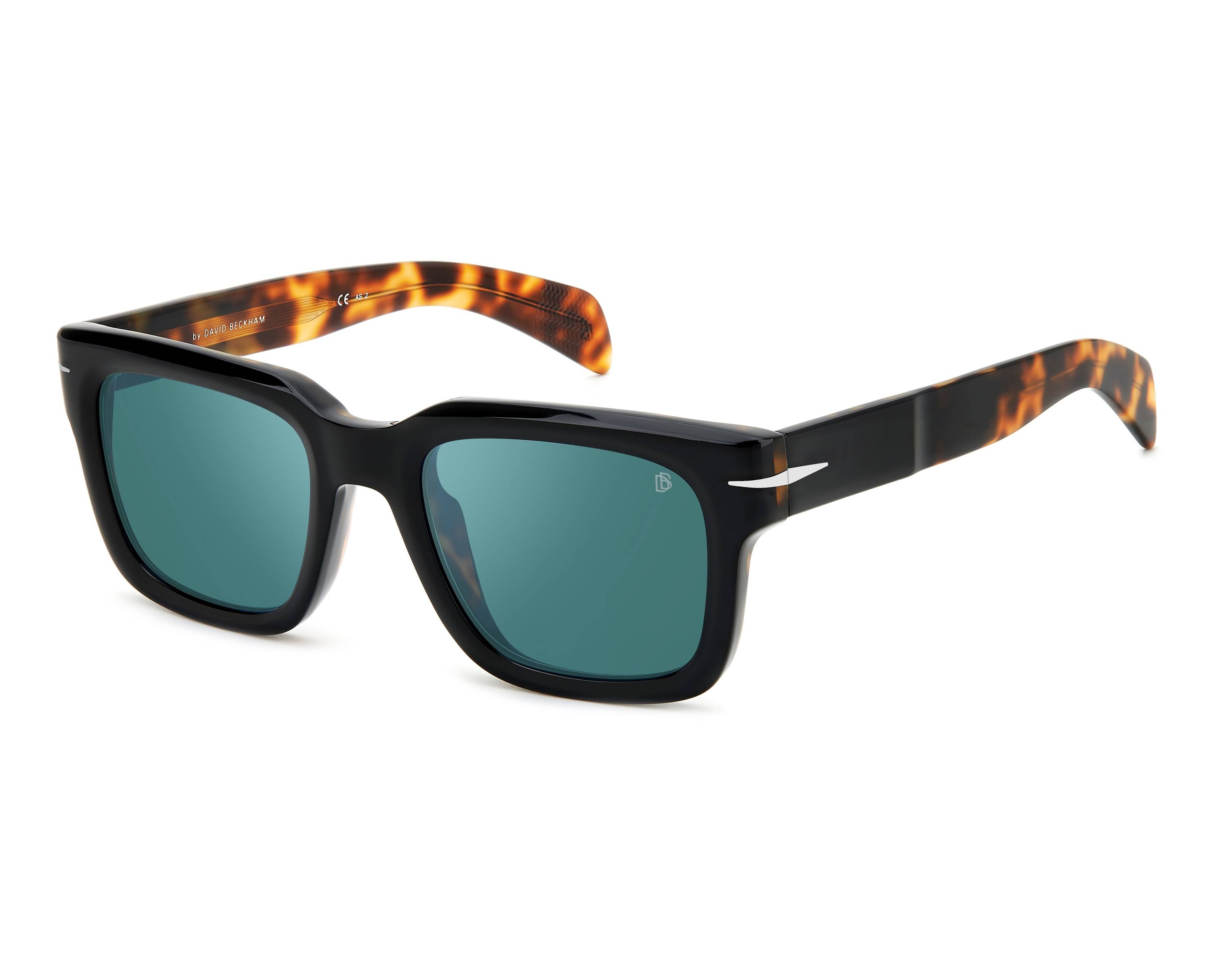 David Beckham DB-7100-S WR7/MT - Negra Blanco vista de perfil