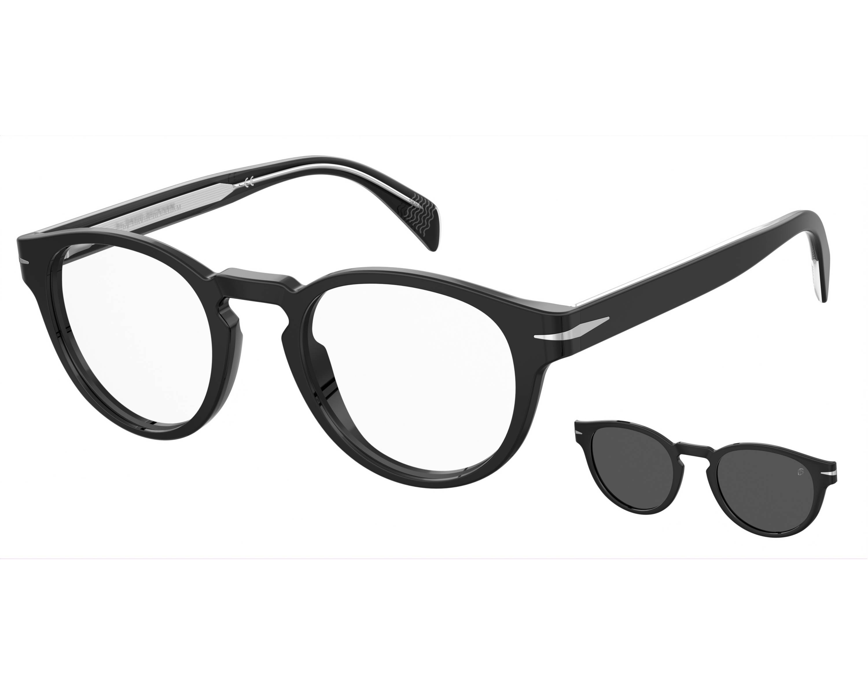 David Beckham DB-7104-CS 807/M9 49-21 Black  Vista de 360 grados 4