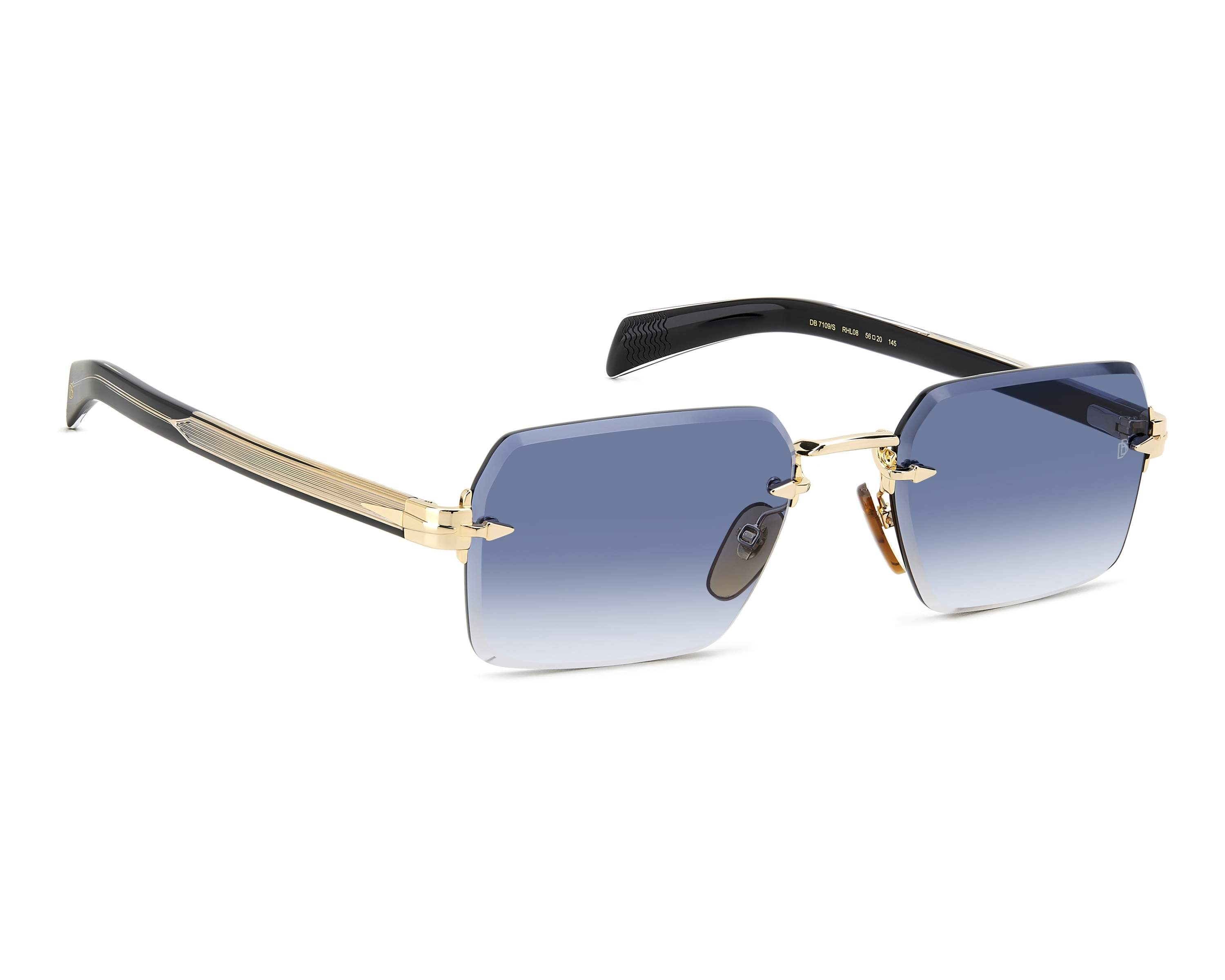 David Beckham DB-7109-S RHL08 56-20 Oro Negro Vista de 360 grados 2