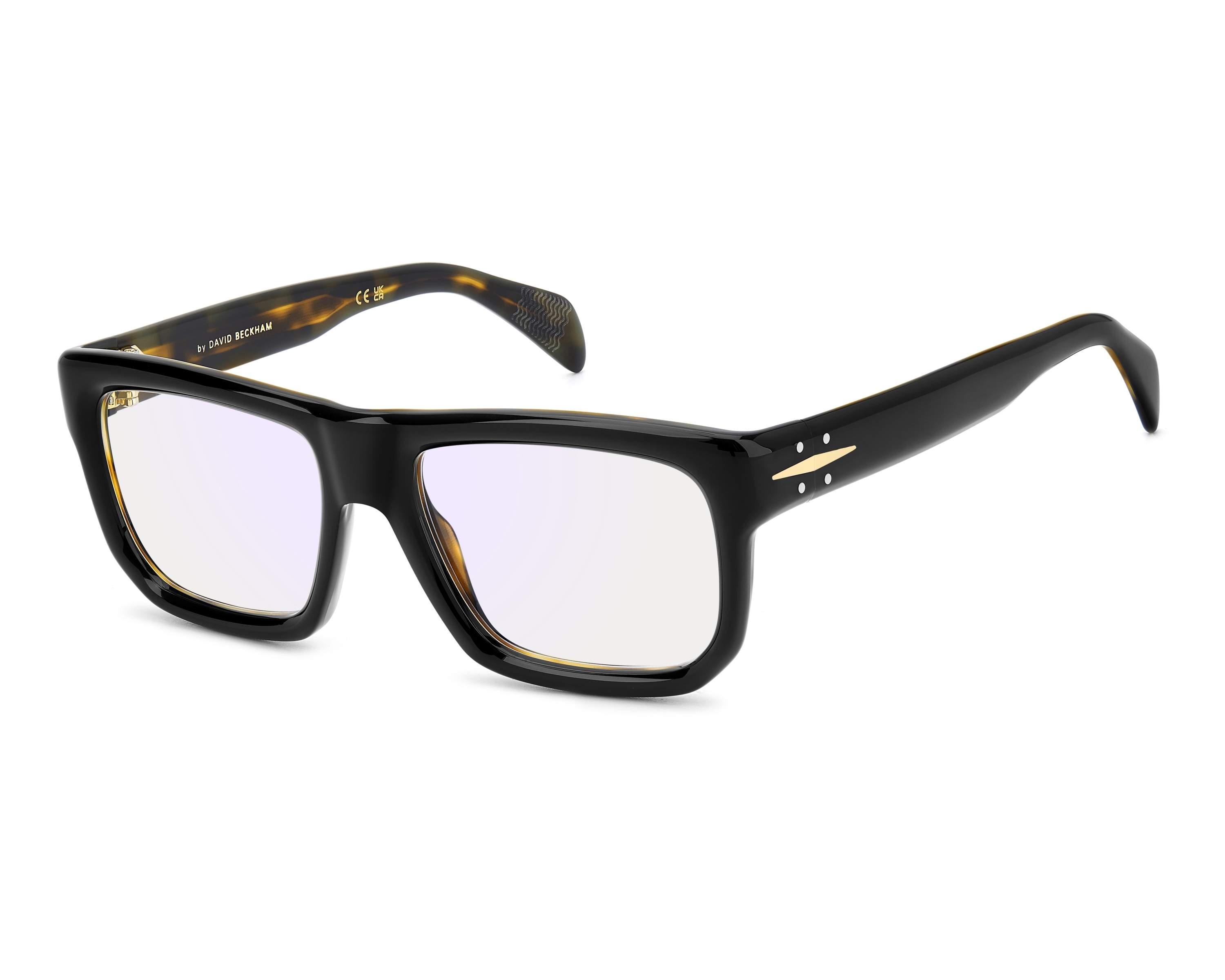 David Beckham DB-7137 WR7 54-18 Noir Havane Vista de 360 grados 7