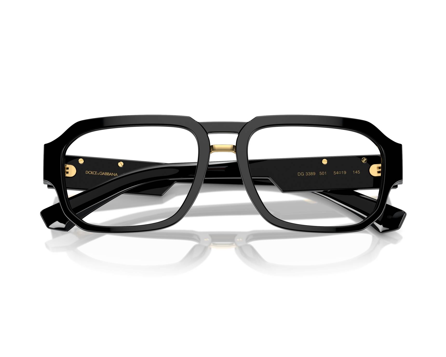 Dolce & Gabbana DG3389 501 53-18 Negra  vista de frente