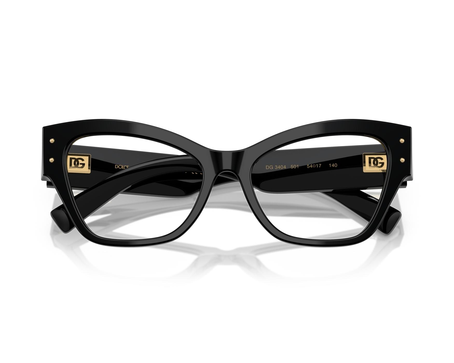 Dolce & Gabbana DG3404 501 54-17 Negra  Vista de 360 grados 1