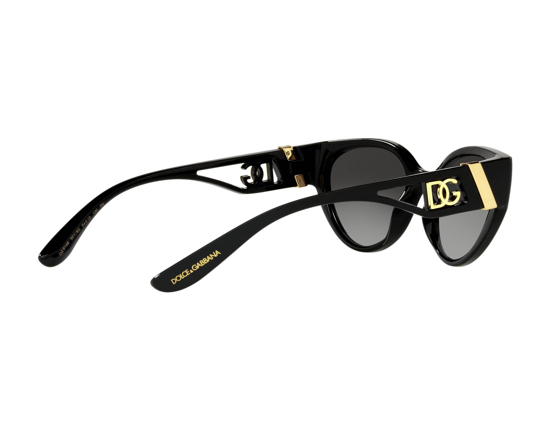 Dolce & Gabbana DG6146 501/8G 54-19 Negra  Vista de 360 grados 10
