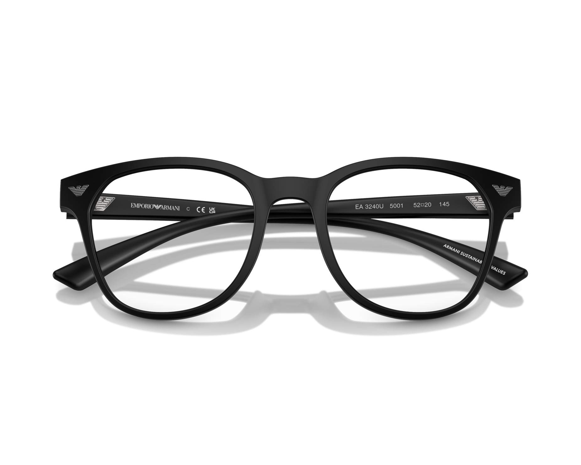 Emporio Armani EA3240U 5001 52-20 Negra  Vista de 360 grados 5