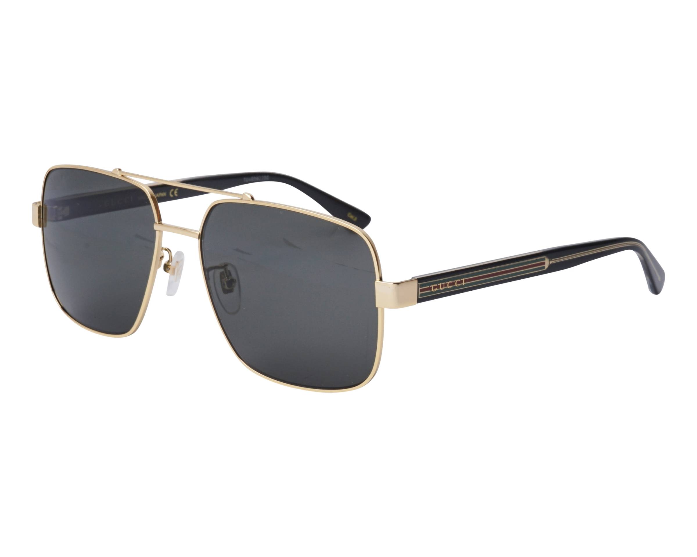Gucci GG-0529-S 001 60-17 Gold Black vista de perfil