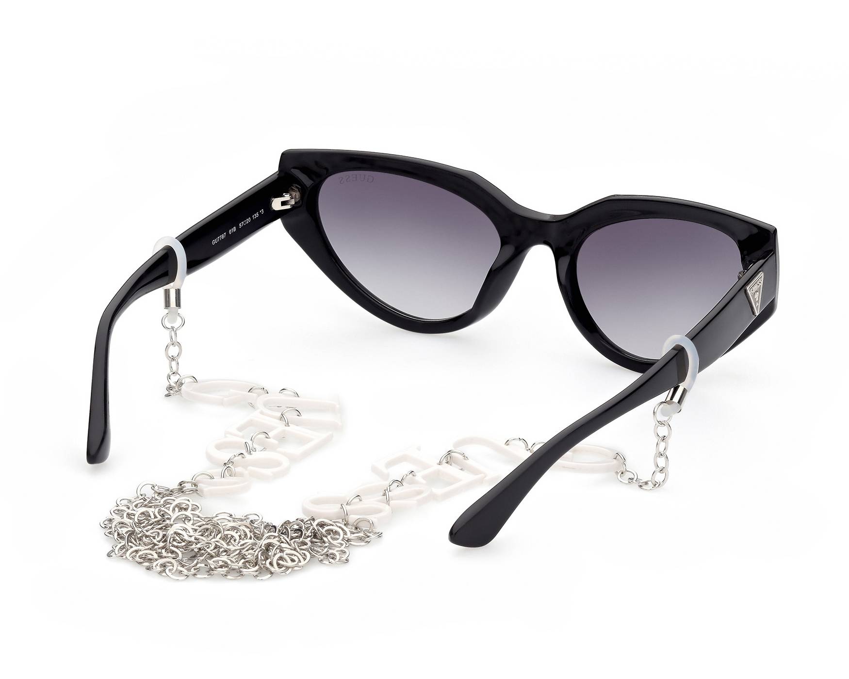NEW!!! Guess women sunglasses with chain GU7787 47F Authentic Amazon.com: GUESS Rhinestone Chain Square Sunglasses  main image 2