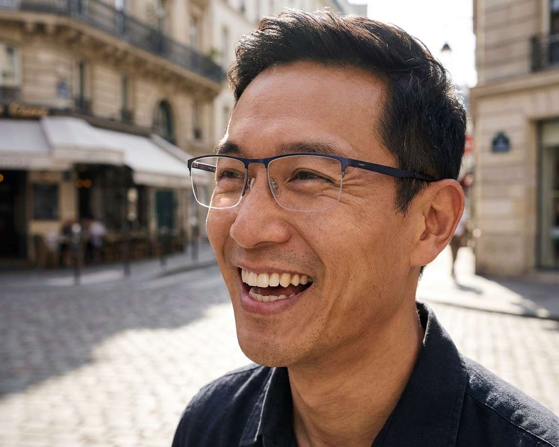 Hugo Boss BOSS-1487 KU0 58-20 Blue Ruthen Vista de 360 grados 6