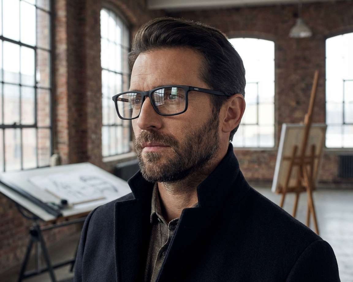 Hugo Boss HG-1025 003 55-15 schwarz  otra vista