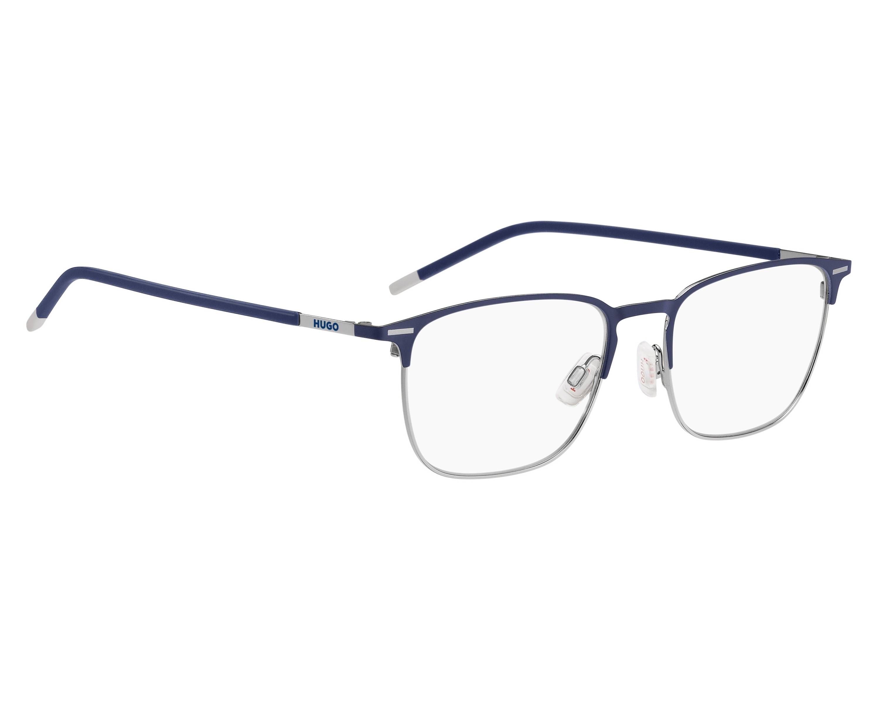 Hugo Boss HG-1235 B88 53-18 Azul Plata vista de frente