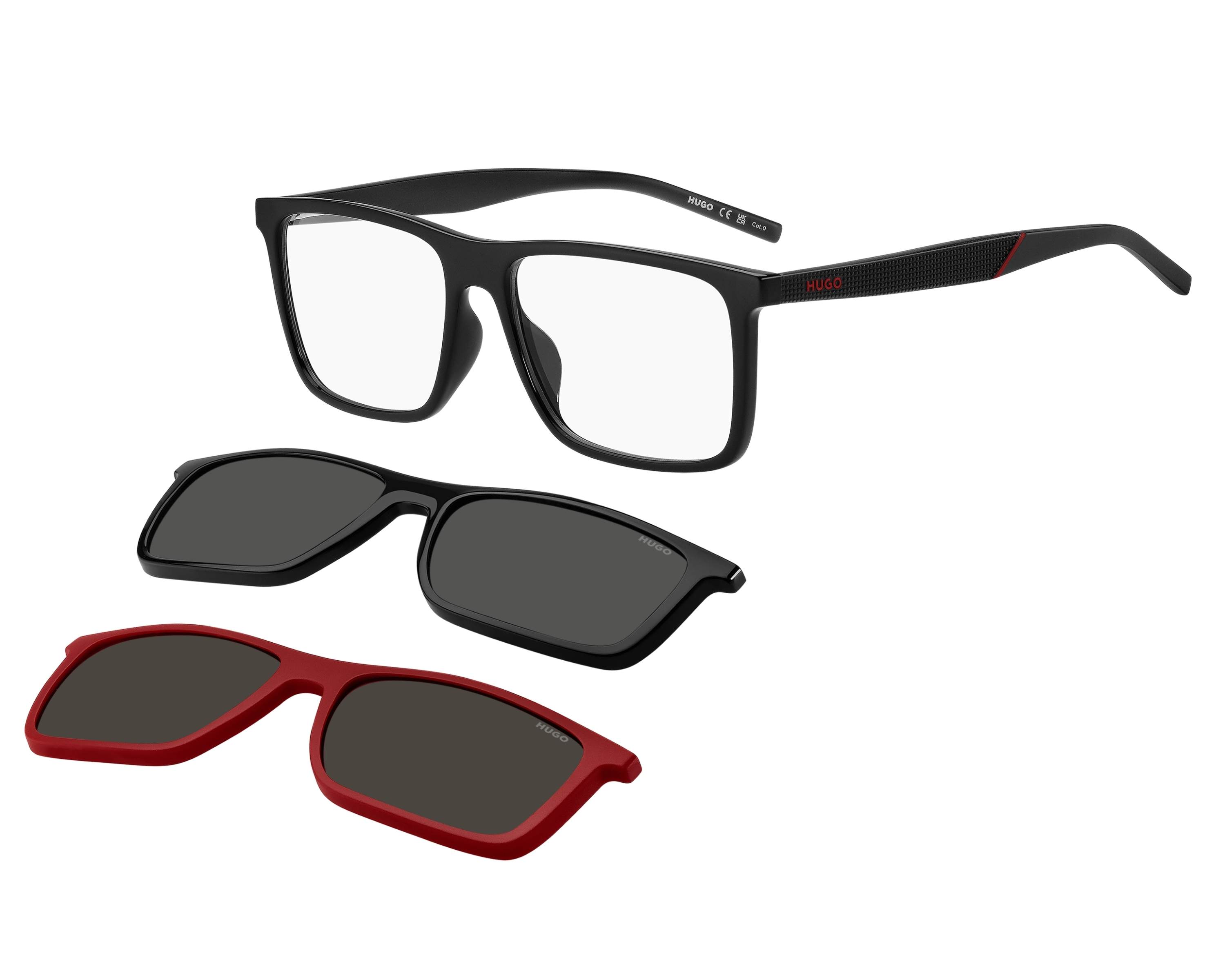 Hugo Boss HG-1331-G-CS2 OIT/99 56-16 Negra Rojo Vista de 360 grados 4