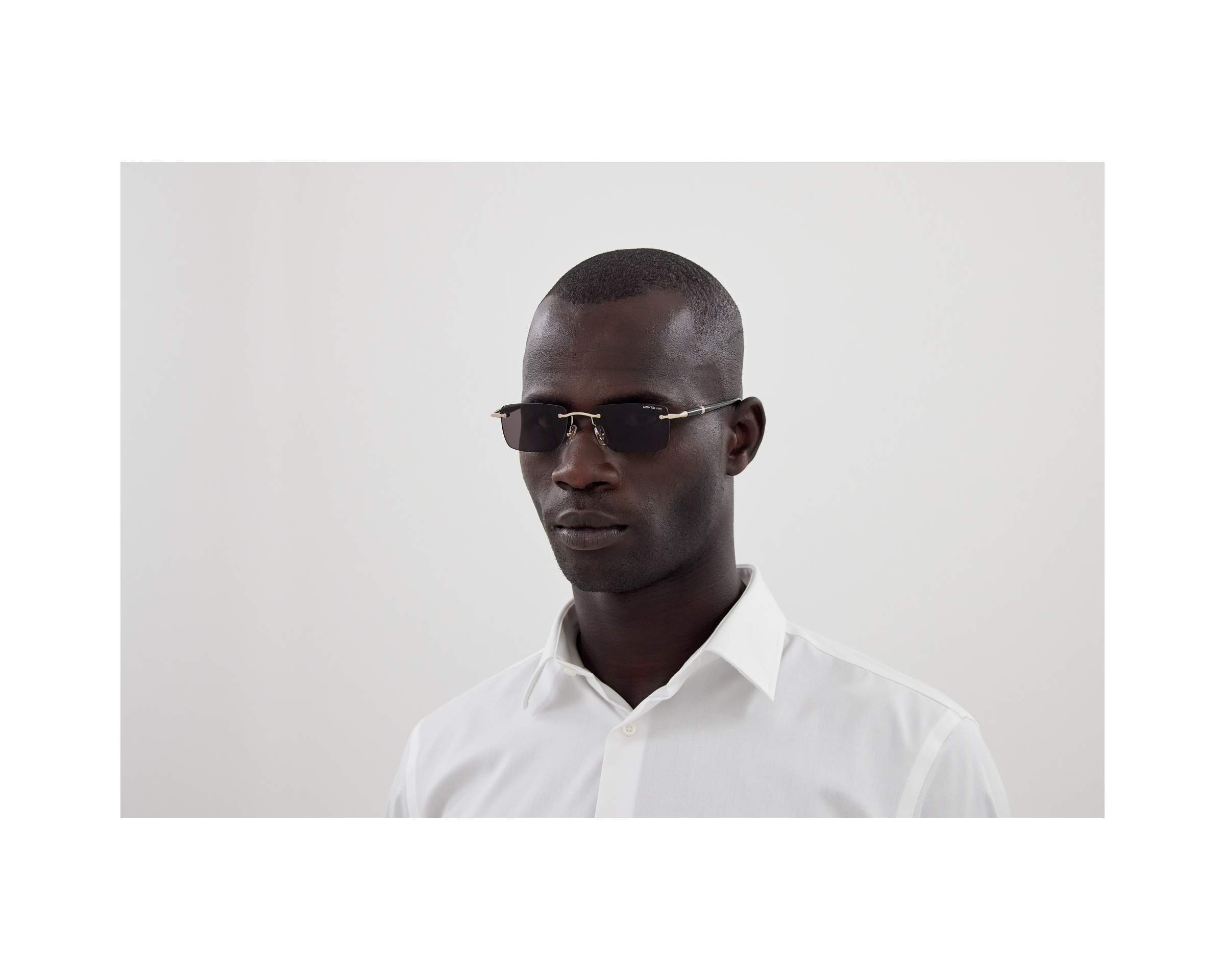 Mont Blanc MB0344S 001 54-20 Gold  Vista de 360 grados 2