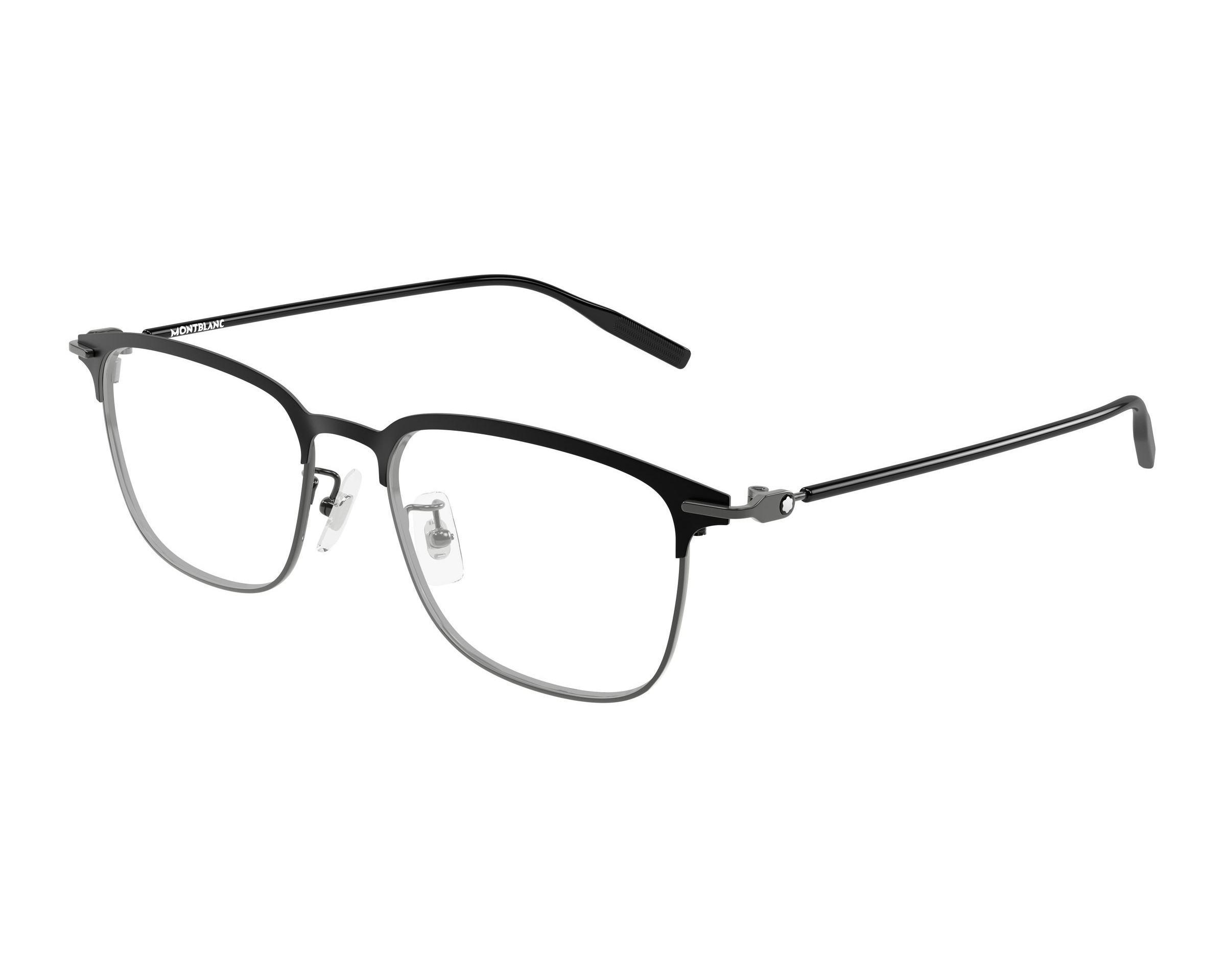 Mont Blanc MB0490OA 003 54-18 Ruthenium  vista de perfil