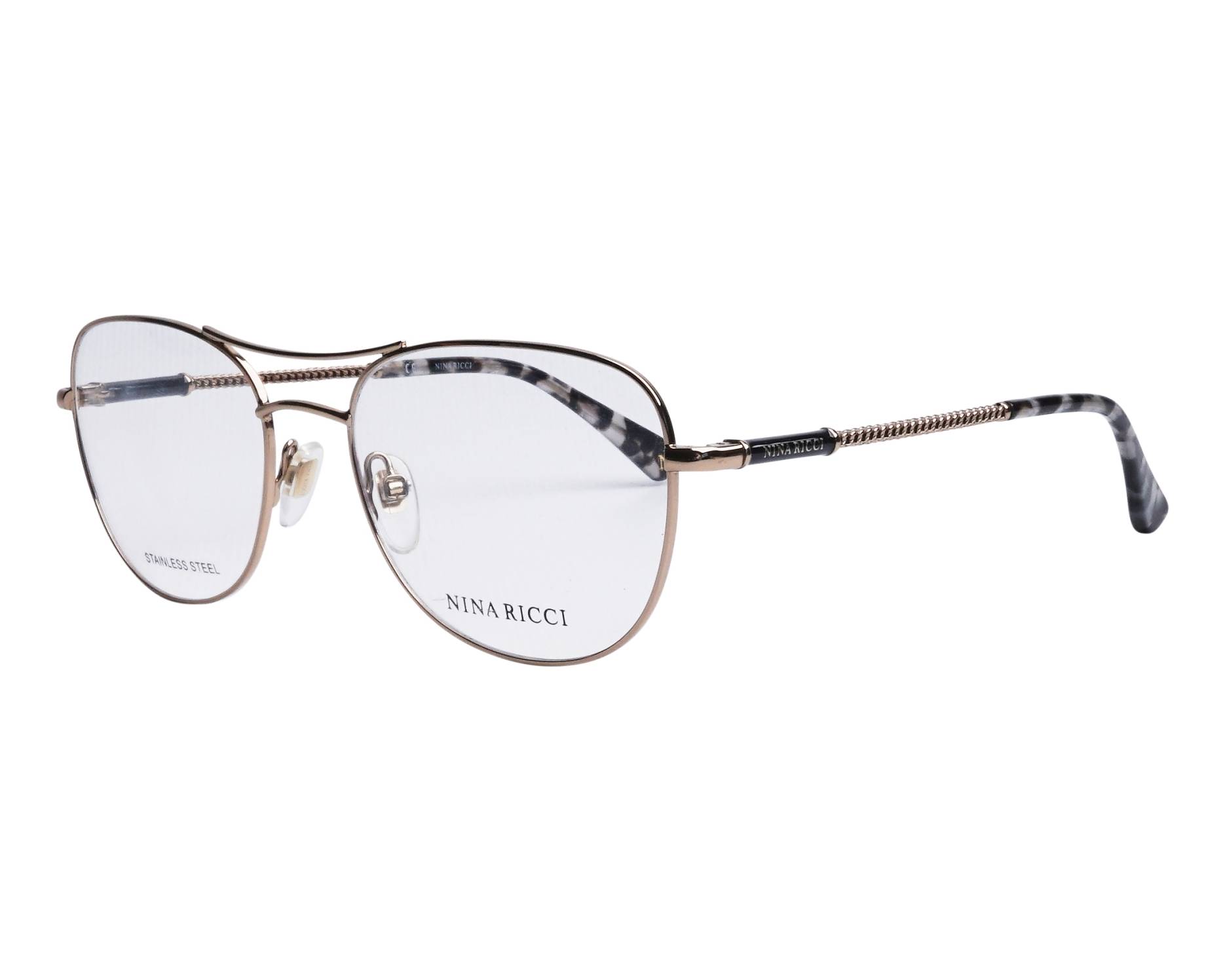 Nina Ricci VNR-244 08FF 53-17 Oro Negro vista de perfil
