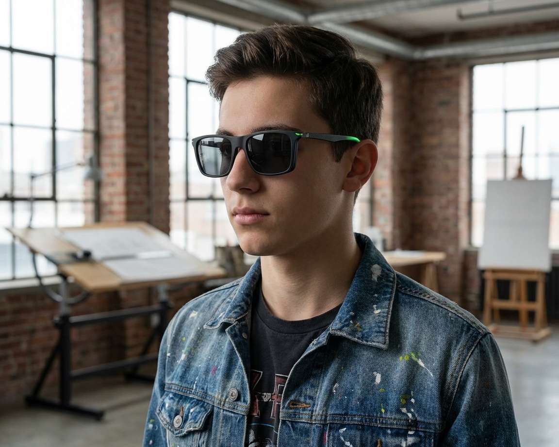 Police UK136 B81P 50-18 Negra Verde otra vista