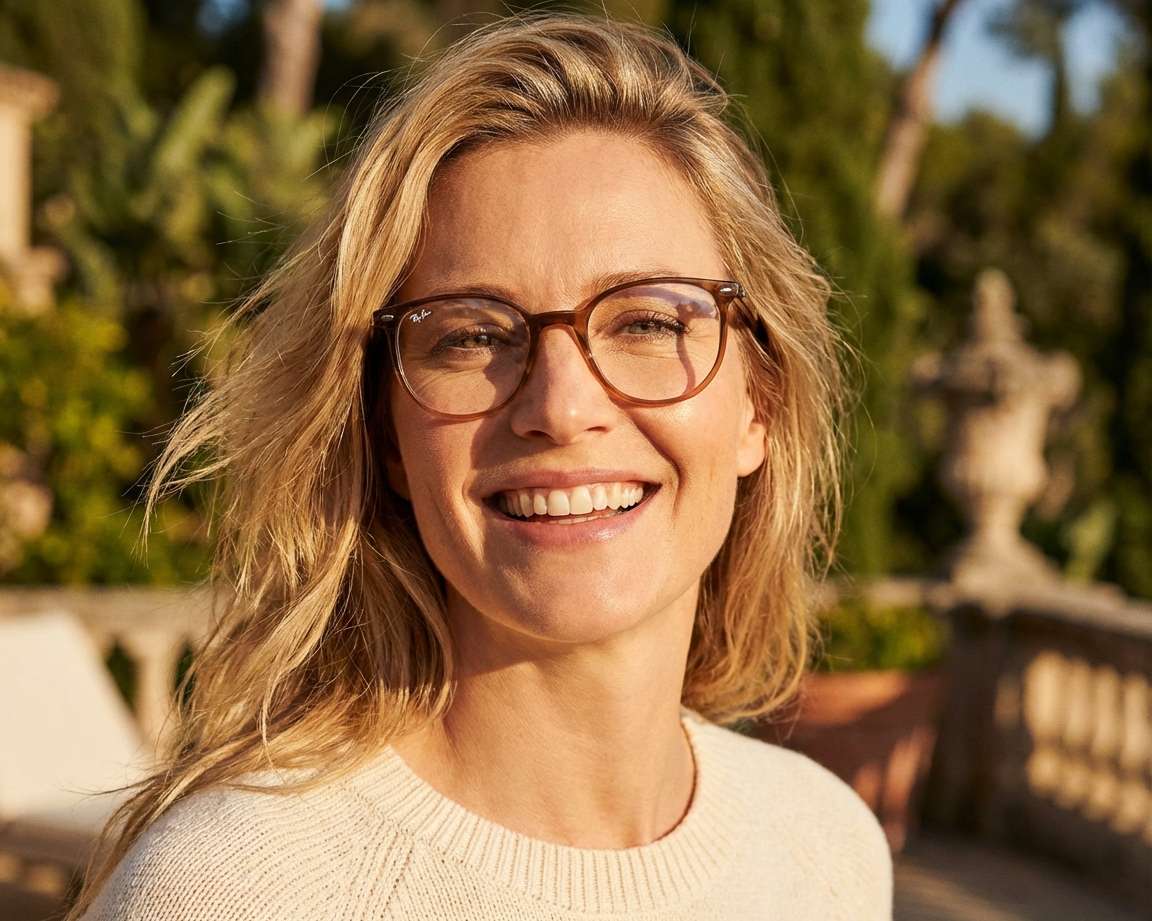 Ray-Ban RX5397 8255 48-19 Marrón   Vista de 360 grados 8