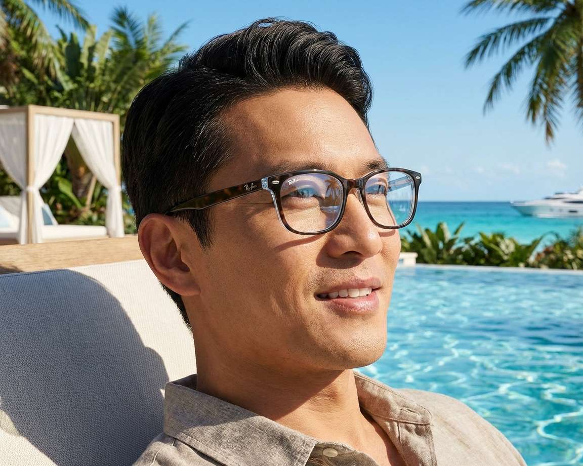 Ray-Ban RX5375 5883 51-18 Brown  Vista de 360 grados 14