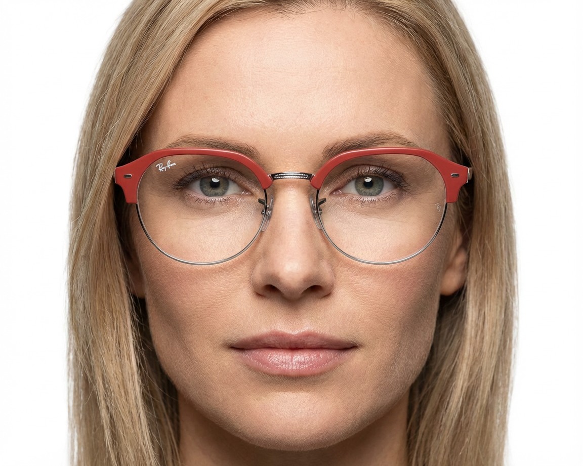 Ray-Ban RX7229 8323 53-20 Rojo  Vista de 360 grados 9