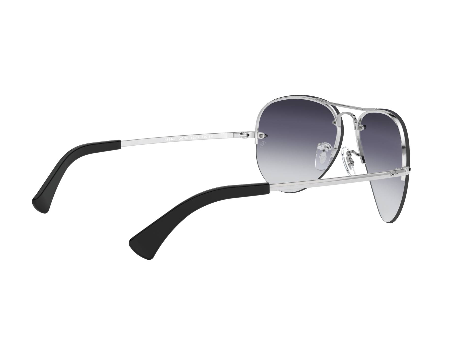 Ray-Ban RB3449 003/8G 59-14 Plata  Vista de 360 grados 10