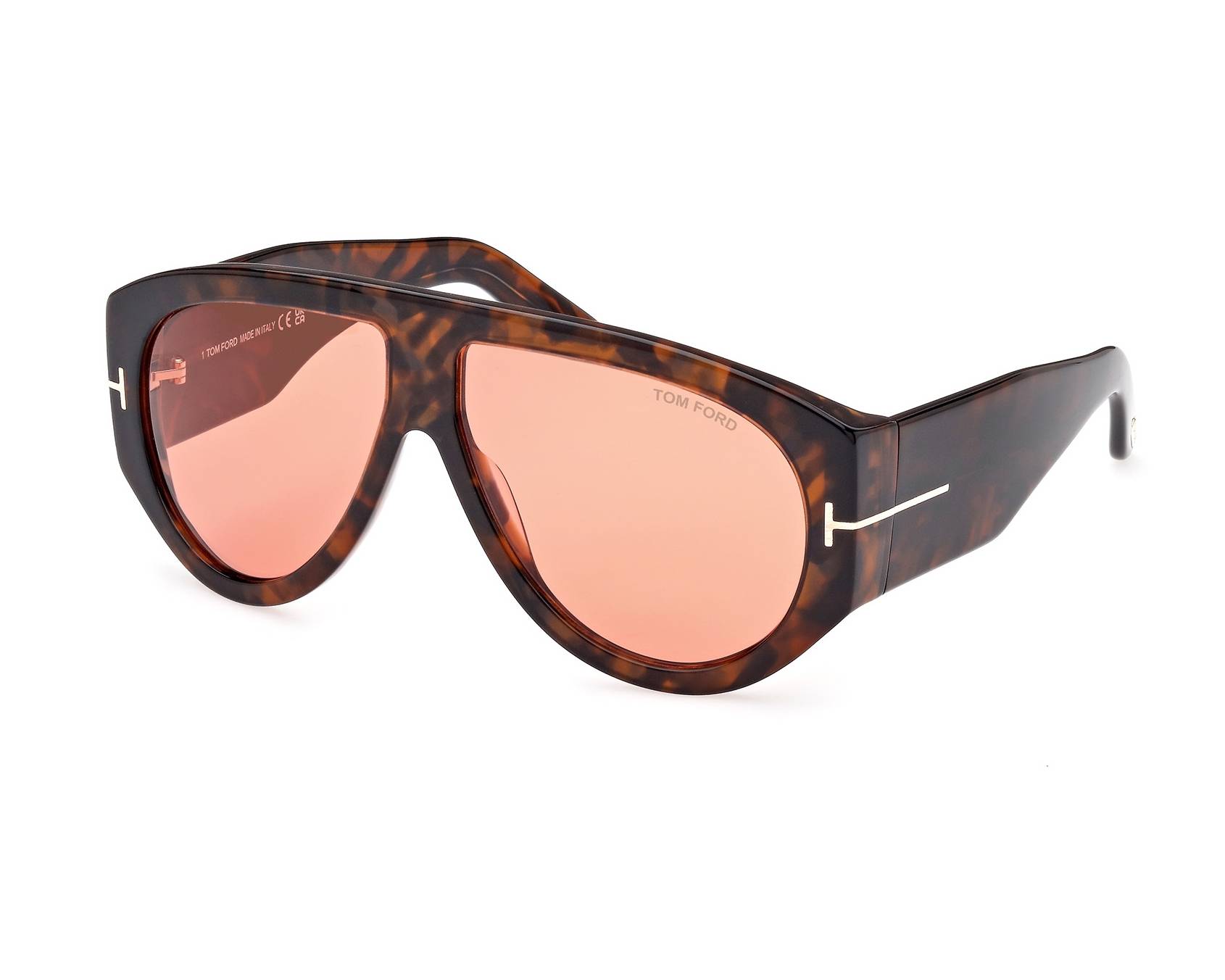 Tom Ford FT1044-S 52S 60-12 Brown Gold vista de perfil