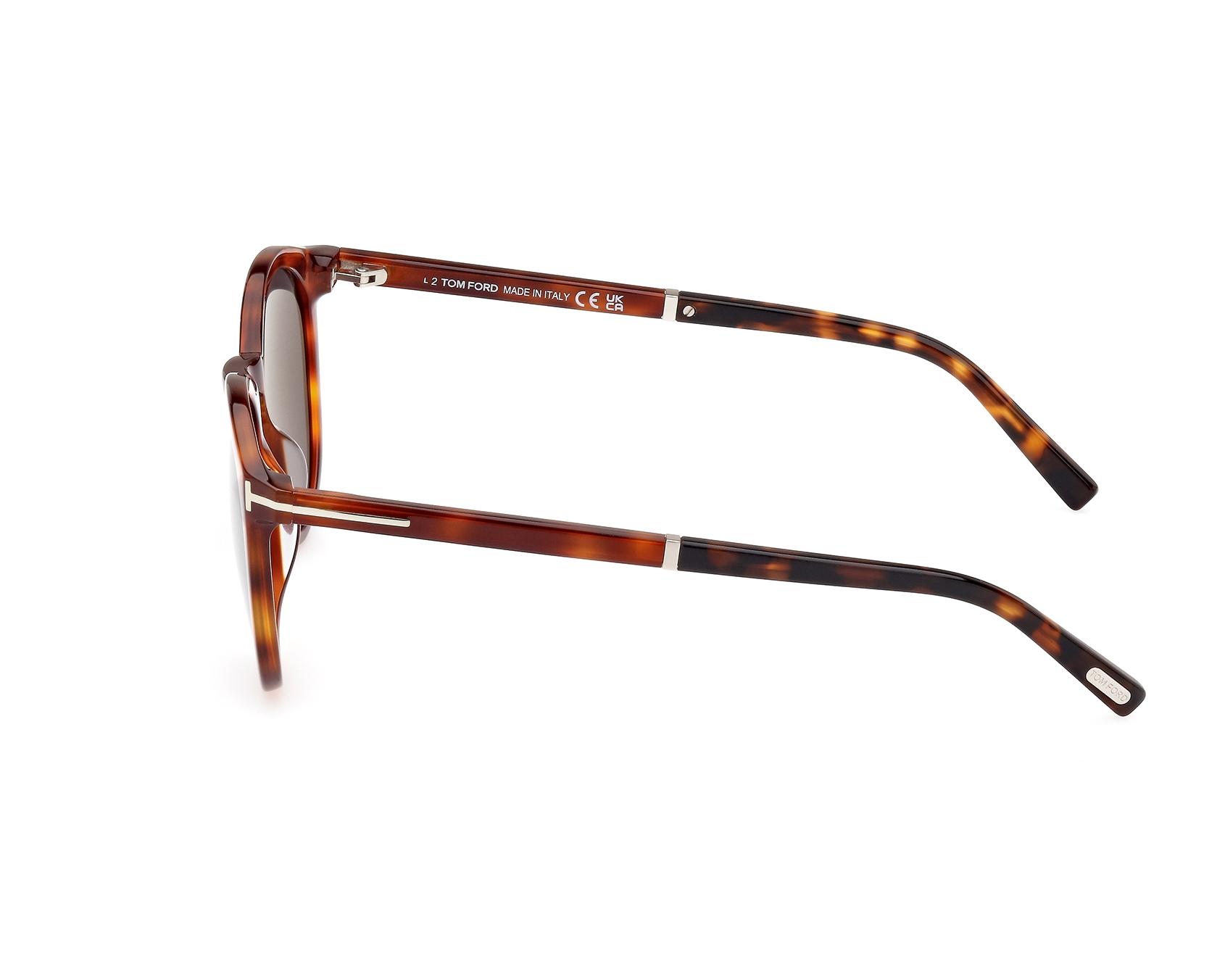 Tom Ford FT-1021-S 53A - Marrón  Acero vista de frente