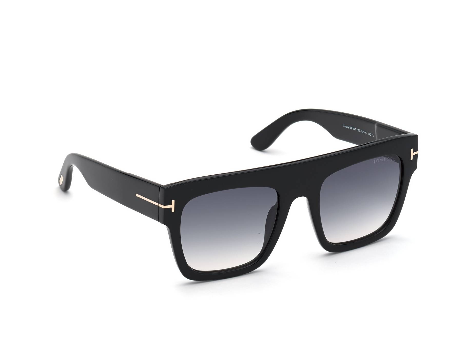 Tom Ford TF-847 01B 52-21 Black  Vista de 360 grados 7