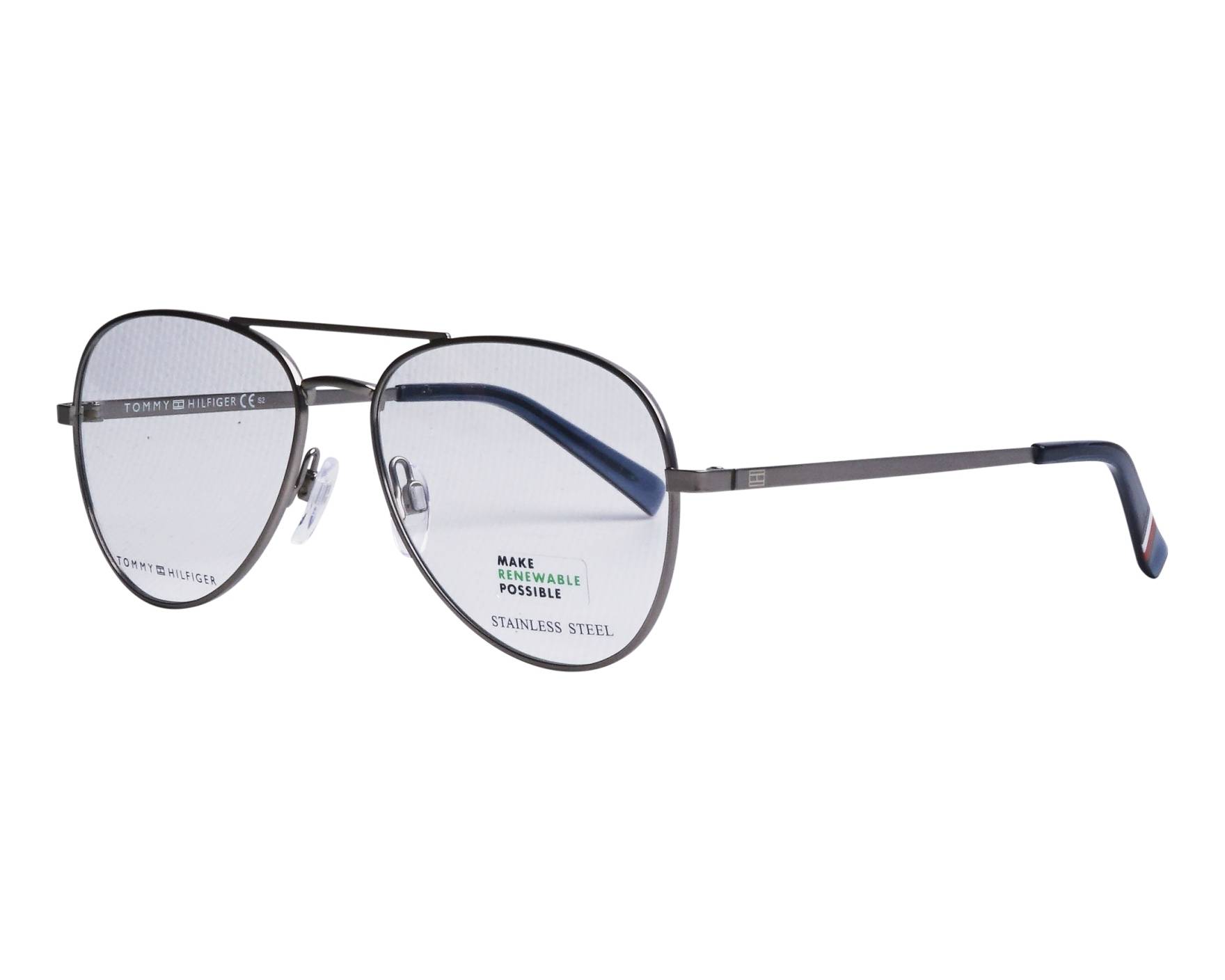 Tommy Hilfiger TH-1755-RE R81 54-15 Plata Azul vista de perfil
