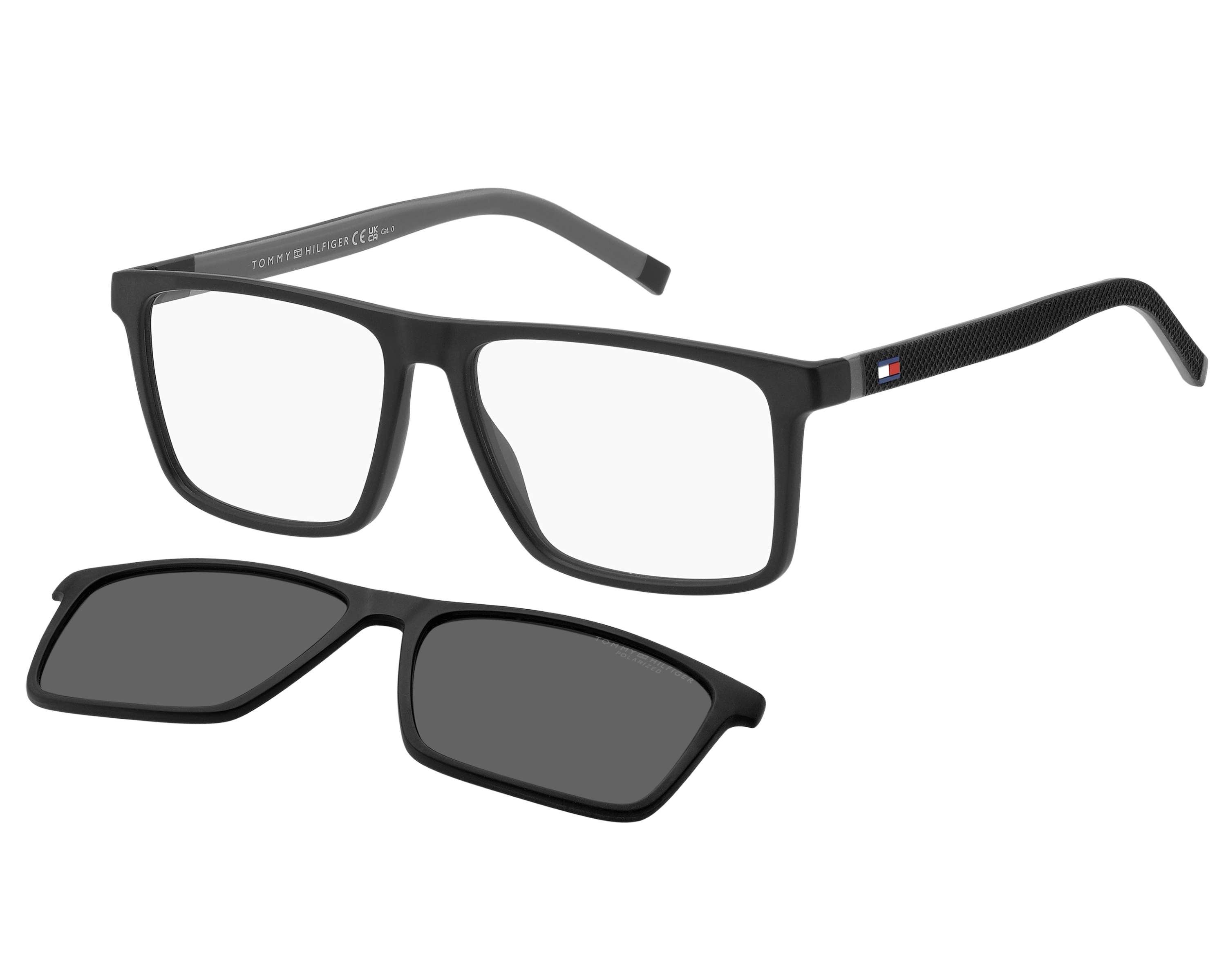 Tommy Hilfiger TH-2086-CS O6W/M9 56-15 Negra Negro Vista de 360 grados 1