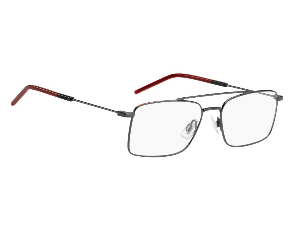 Hugo Boss Hugo Boss HG-1120- V81 56-17 Gunmetal Noir vista de frente Hugo Boss Hugo Boss HG-1120- V81 56-17 Gunmetal Noir vista de frente